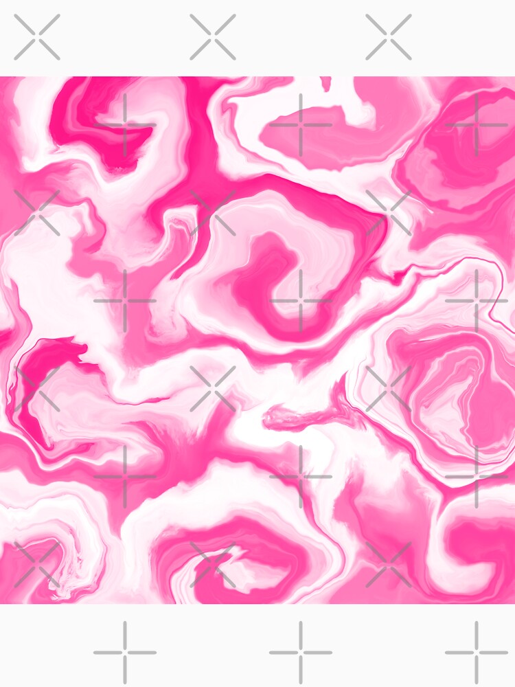 Hot Pink / Pink / White Acrylic Pour Painting by abstractnudes