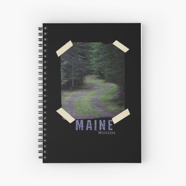 Old Vintage Distressed Style Photo Of Dirt Tote Road In Rural Maine Spiral Notebook