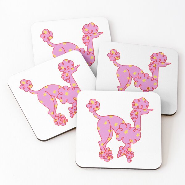 Item preview, Pink Yellow Star Poodle designed and sold by mia-stickers0.