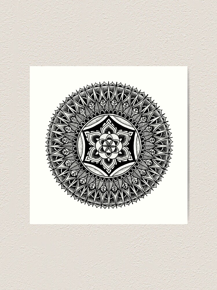 Mandala geometric pattern mandala print wall art