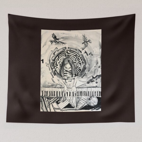 Item preview, A black-and-white labyrinth of feelings. Keys of my thoughts. designed and sold by Elena Reutova.