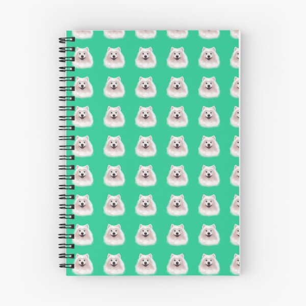 Item preview, Patrón de perro nube samoyedo con fondo verde claro designed and sold by TeodoraM.