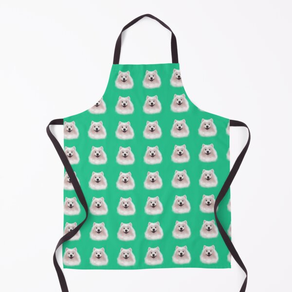 Item preview, Patrón de perro nube samoyedo con fondo verde claro designed and sold by TeodoraM.