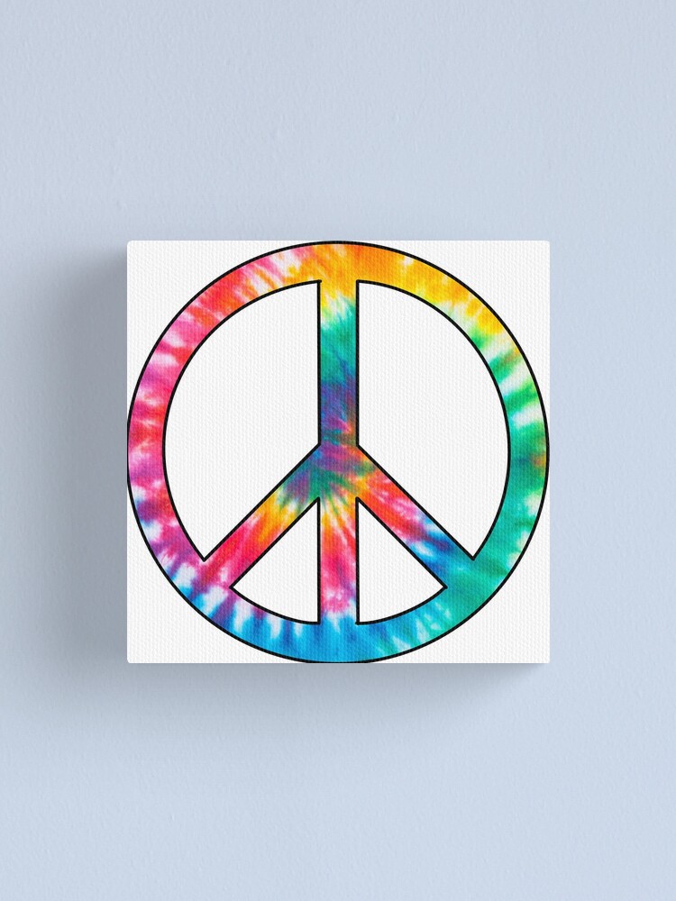 Tie Dye Peace Sign Canvas Print For Sale By Siarasmall Redbubble 