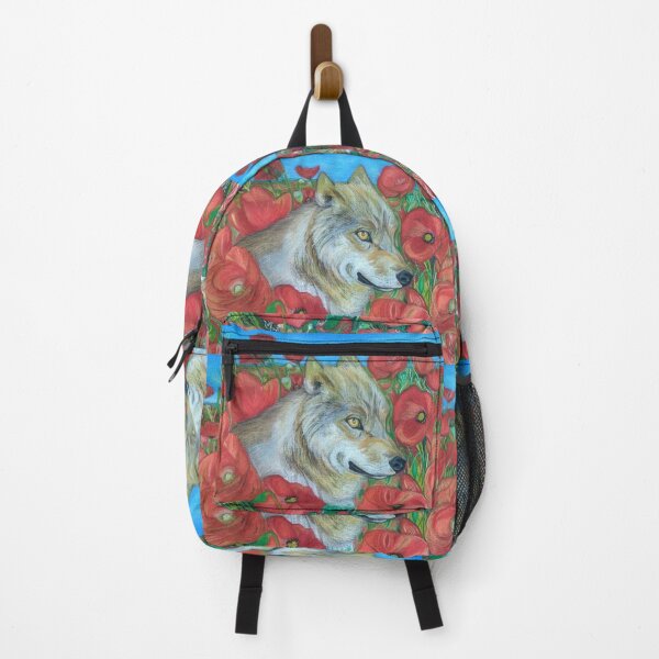 Item preview, Wolf and Red Poppies designed and sold by MariaSibireva.