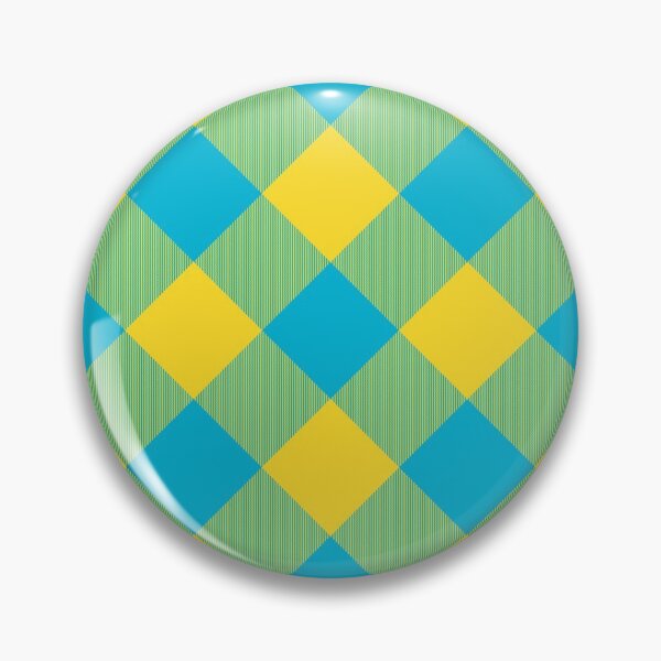 Item preview, Atoll Blue & Vibrant Yellow Cross Buffalo Twill Plaid Pattern designed and sold by 89BLACK.
