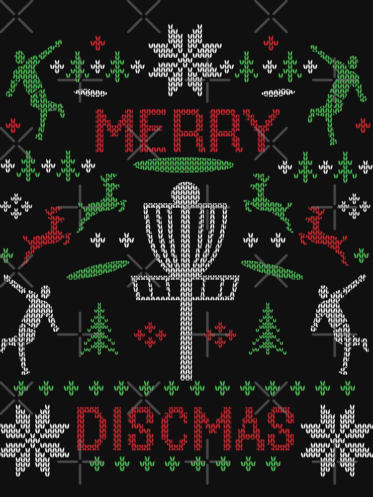 Thumbnail 7 von 7, Pullover, Frohe Discmas Disc Golf hässliche Weihnachten Pullover Digital Art designt und verkauft von TeeCreations.
