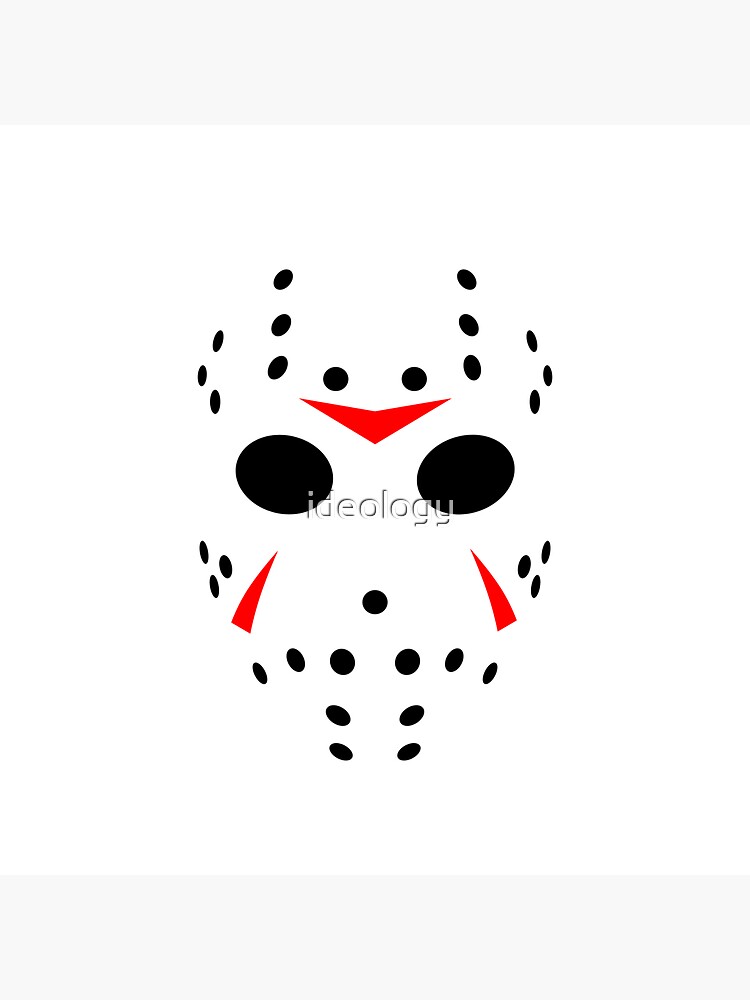 Halloween hockey mask black simple icon Royalty Free Vector
