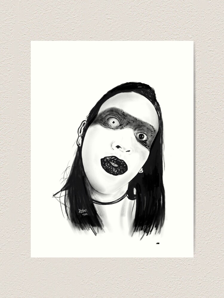 Alternate view of Marilyn Manson Art Print