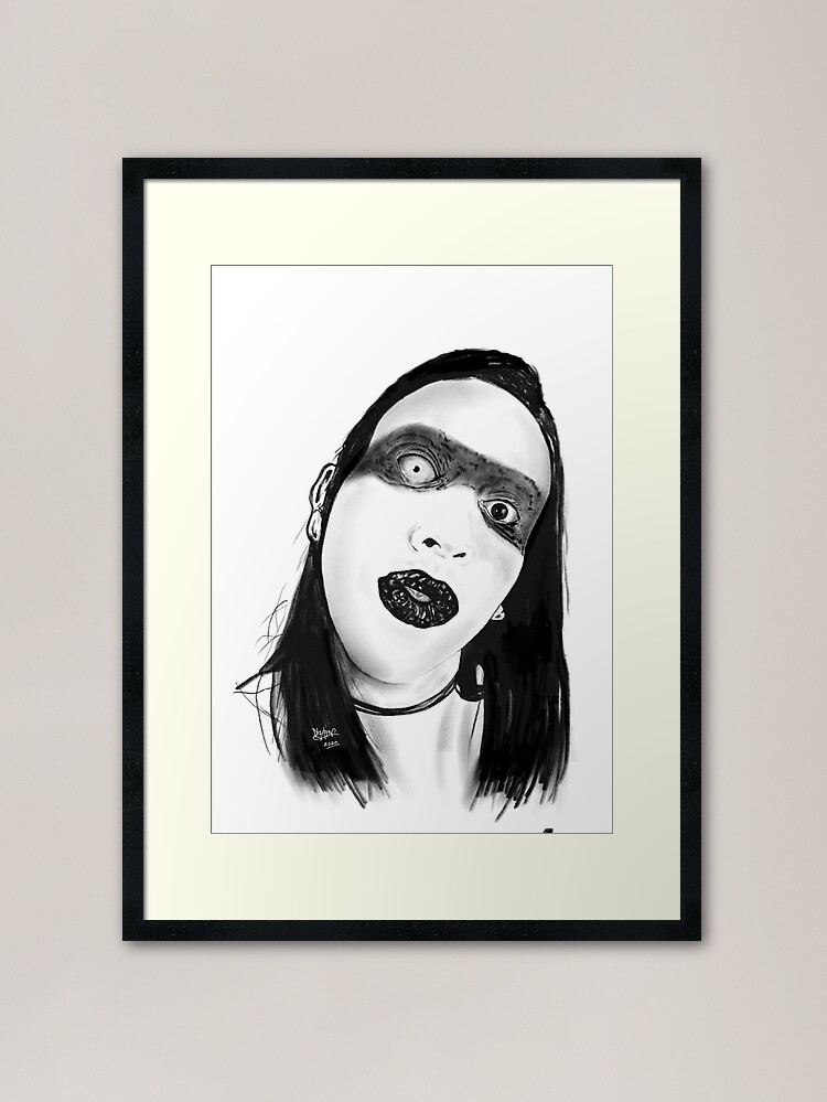Alternate view of Marilyn Manson Framed Art Print