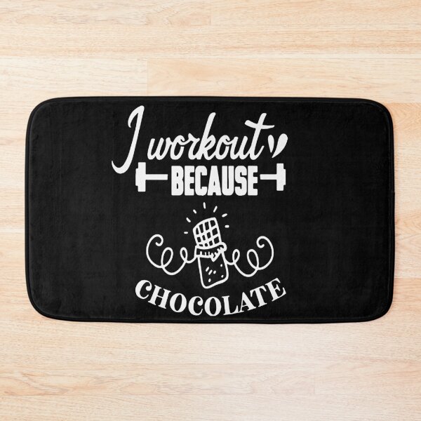 Item preview, I workout Because Chocolate, Funny Gym Quote designed and sold by redodaha.