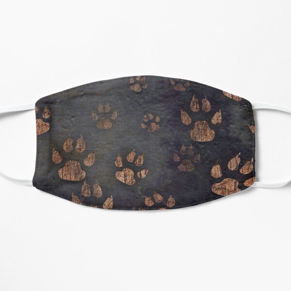 Muddy Dog Pawprints Flat Mask