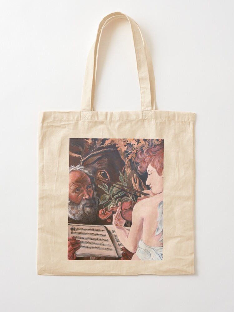 Premium polyester tote bag - vintage art #101 the seasons