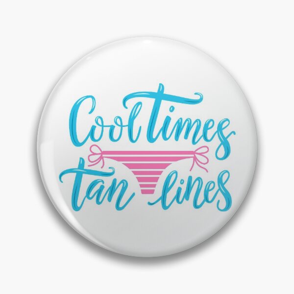 Item preview, Cool times tan lines phrase, striped pink women's swimming trunks pattern designed and sold by AidanShea.