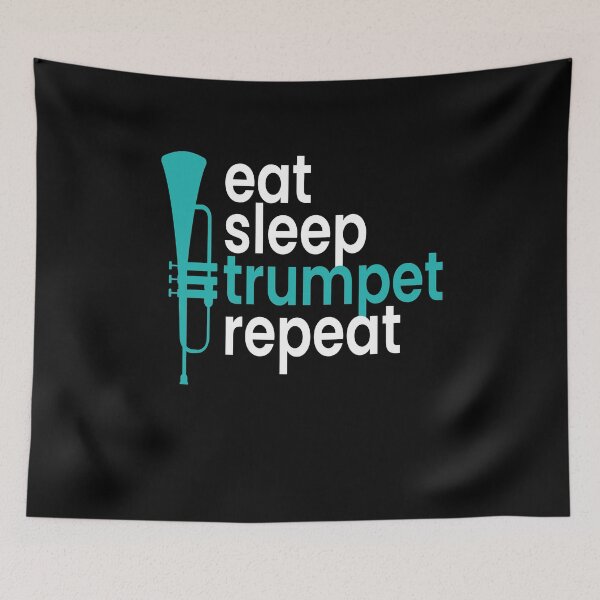 Item preview, Eat Sleep Trumpet Repeat Musicans Instrument designed and sold by MooonTees.