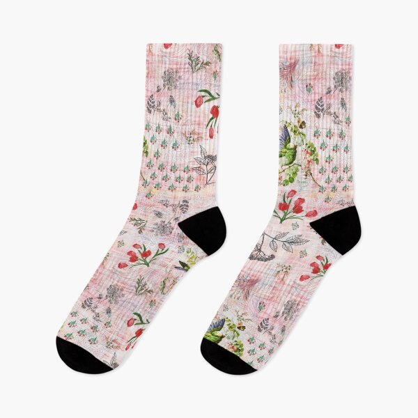 Item preview, tulip flowers and birds on abstract background designed and sold by vidyaroul.