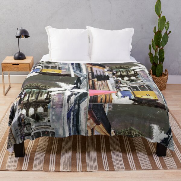 Item preview, Lisbon Lisboa Urban Pop Art City Funky Houses Tram Portugal Palmtrees Shabby Old Town Buildings Modern Art Vintage Retro Wanderlust Downtown Homeland designed and sold by ExquisiteShots.