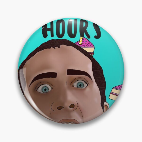 Item preview, “I could eat a cake for hours” Nicolas Cage Birthday Card designed and sold by Sweetie Darling  Design.