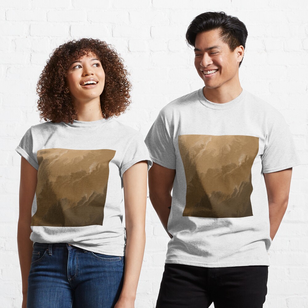 Brown / Tan / Taupe / Beige Acrylic Pour Painting Classic T-Shirt