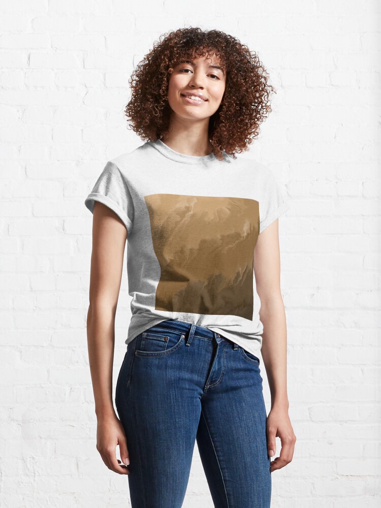Alternate view of Brown / Tan / Taupe / Beige Acrylic Pour Painting Classic T-Shirt