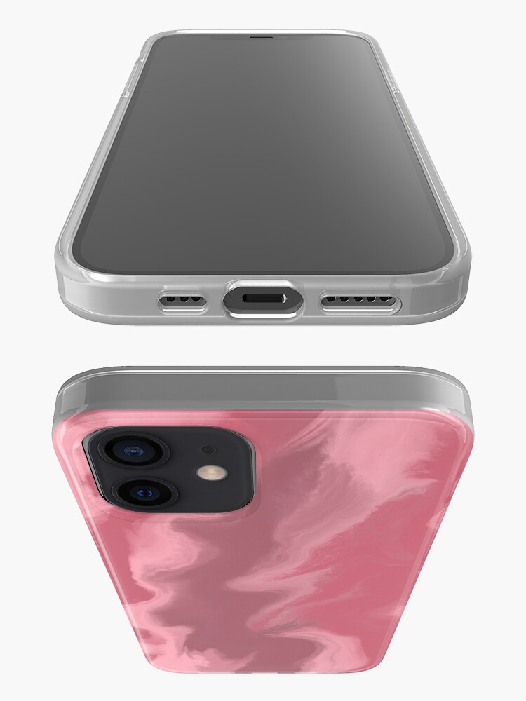 Alternate view of Blush Pink / Rose Pink / Light Pink Acrylic Pour Painting iPhone Case & Cover