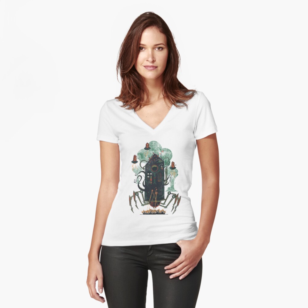 Item preview, Fitted V-Neck T-Shirt designed and sold by againstbound.