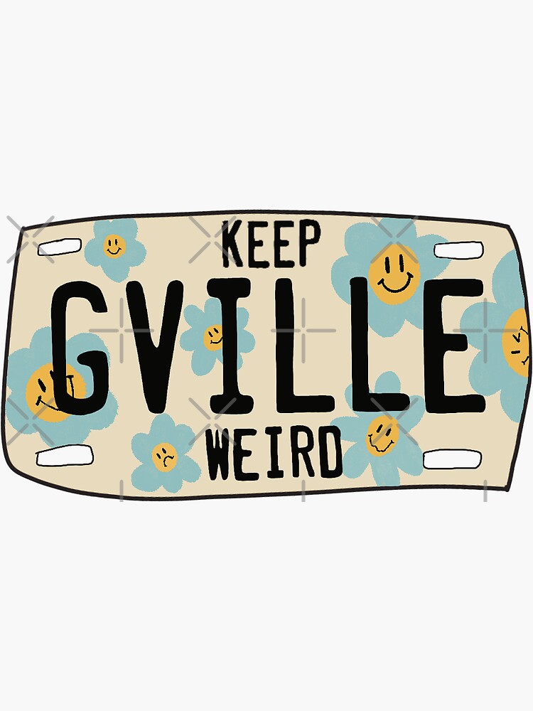 "Gainesville License Plate Sticker" Sticker by astridsoutlet Redbubble