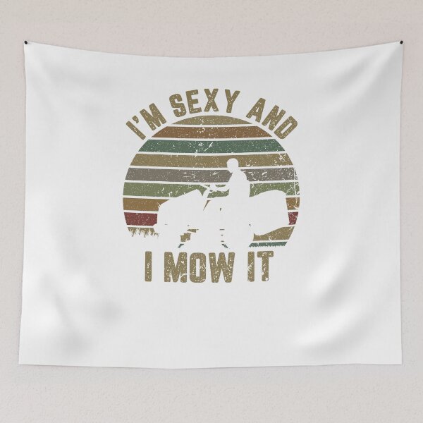 Item preview, I'm Sexy and I Mow It Funny Retro Grass Lawn Mower Gift designed and sold by SusanneFurst.