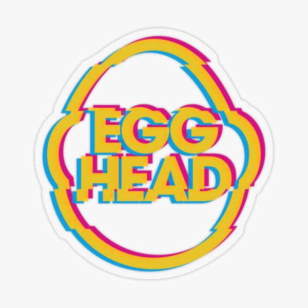 Egghead Glitch Transparent Sticker