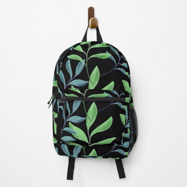 Item preview, Water Coloured Leaves Pattern- Dark Background designed and sold by louellawanders.