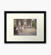 Edgar Degas French Impressionism Oil Painting Ballerinas Rehearsing Framed Print