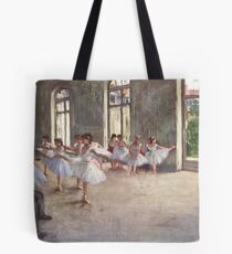 Edgar Degas French Impressionism Oil Painting Ballerinas Rehearsing Tote Bag