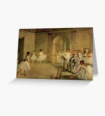 Edgar Degas French Impressionism Oil Painting Dance School Greeting Card