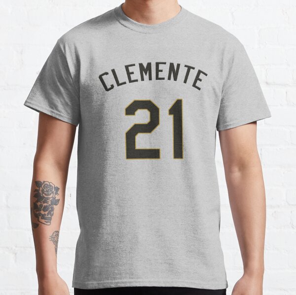 Roberto Clemente #21 T Shirt Black