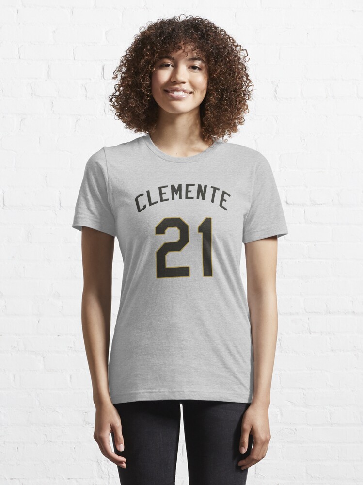 Roberto Clemente Pittsburgh Pirates Homage Illustration Tri-Blend T-Shirt -  Heather Gray