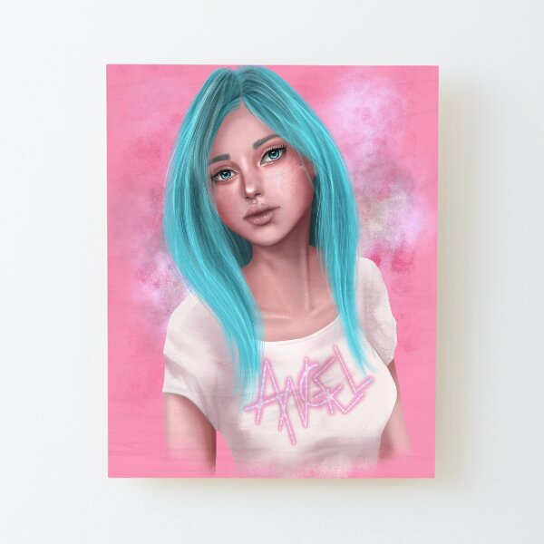 Angel Wood Mounted Print
