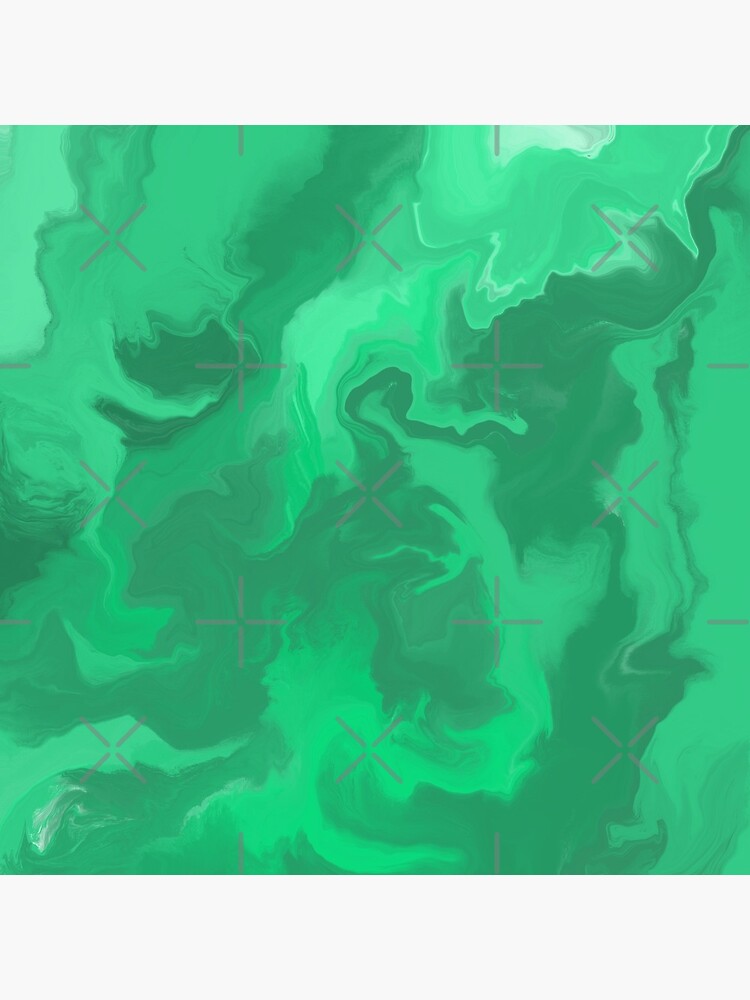 Turquoise / Bright Green / Seafoam Green / Mint Acrylic Pour Painting by abstractnudes