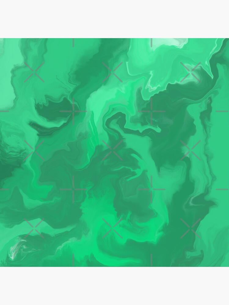 Turquoise / Bright Green / Seafoam Green / Mint Acrylic Pour Painting by abstractnudes