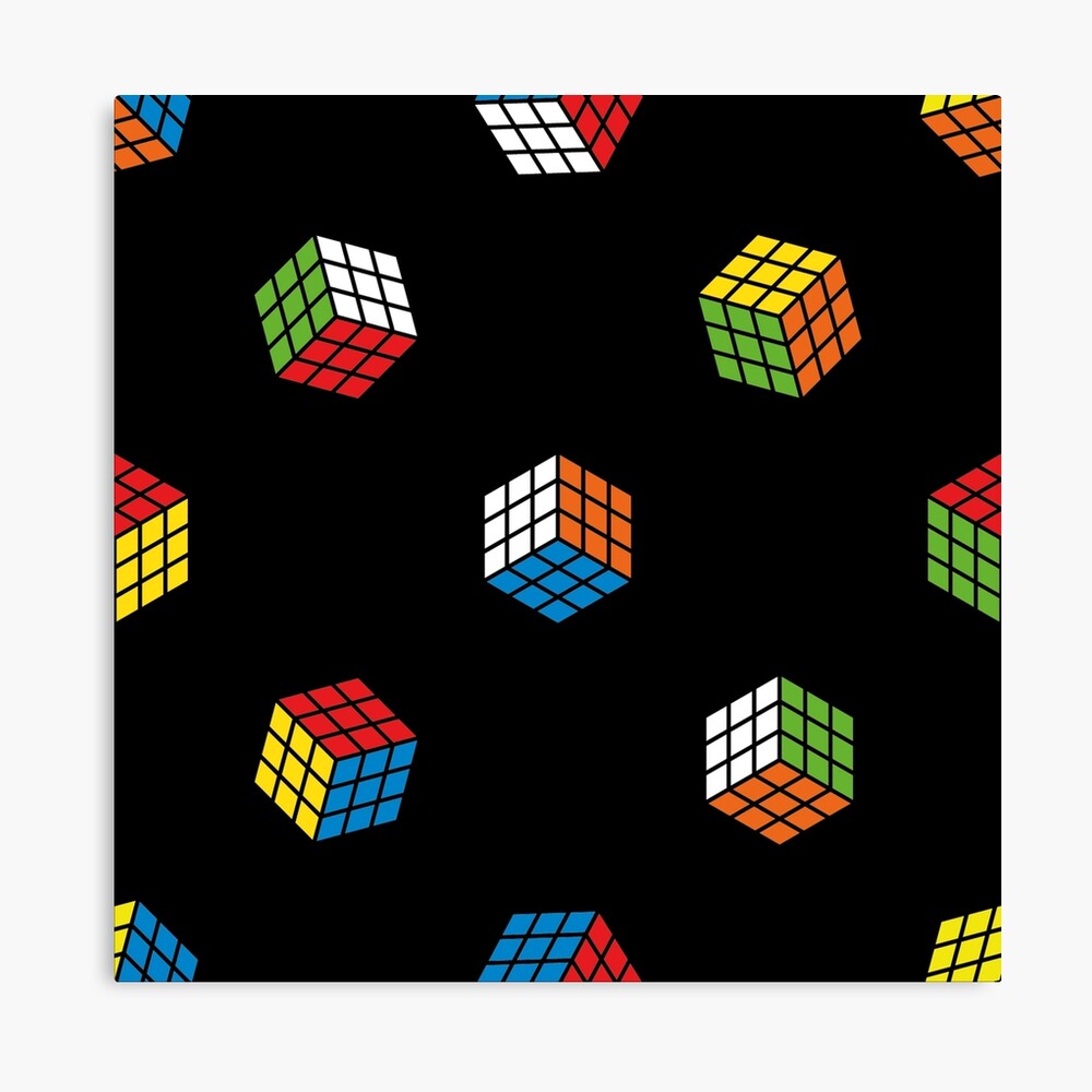 Colorful Cubes Black Poster By Adrianerosr Redbubble