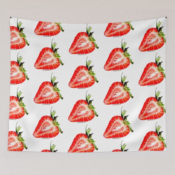 Item preview, red and juicy strawberry half designed and sold by colorfullyso.