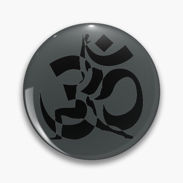 Item preview, Yoga girl, Om (Ohm) symbol, black and white - dark heather grey designed and sold by Kinisis.