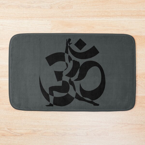 Item preview, Yoga girl, Om (Ohm) symbol, black and white - dark heather grey designed and sold by Kinisis.