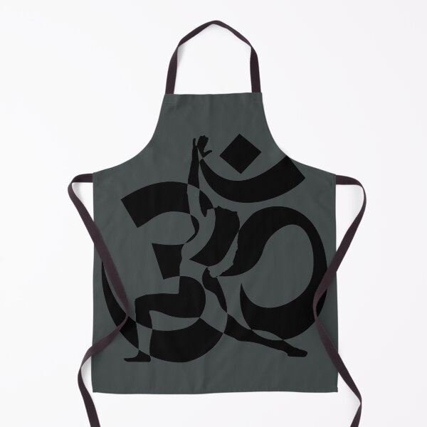 Item preview, Yoga girl, Om (Ohm) symbol, black and white - dark heather grey designed and sold by Kinisis.
