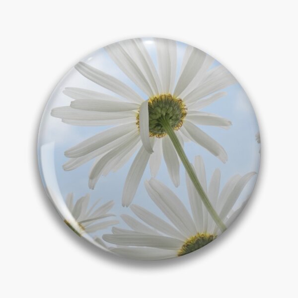 Item preview, Remembrance Delicate White Daisies against Light Blue Cloudy Sky designed and sold by nancyjcreates.