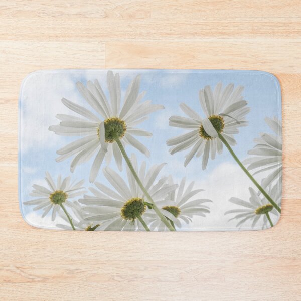Item preview, Remembrance Delicate White Daisies against Light Blue Cloudy Sky designed and sold by nancyjcreates.