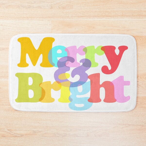 Item preview, Merry And Bright Colorful Modern Christmas Holidays Design designed and sold by theimagezone.