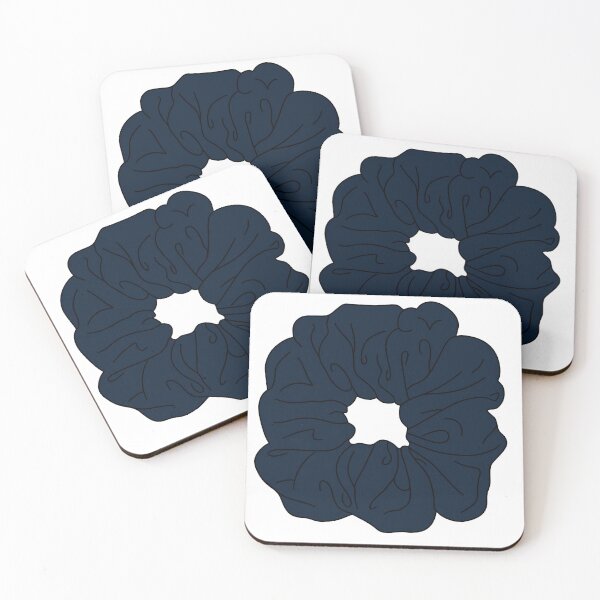 Item preview, navy blue scrunchie Sticker designed and sold by Mkshoun.