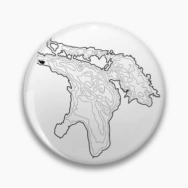 Artikelvorschau, Tiefenkarte des Lake Huron entworfen und verkauft von The Water Nerd.