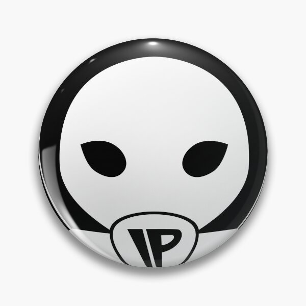 Alien Head Black Logo Pin