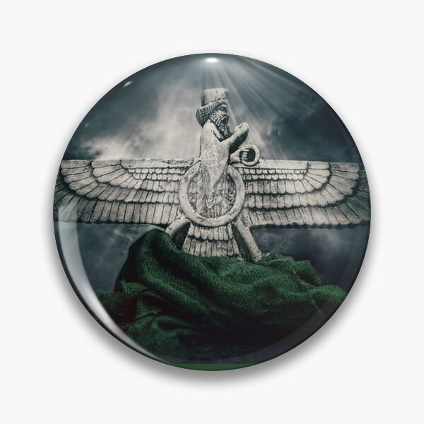 Item preview, Green Faravahar designed and sold by Nostalgic Art.